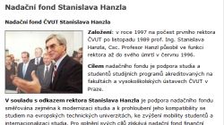 Nadační fond ČVUT Stanislava Hanzla