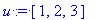 u := vector([1, 2, 3])